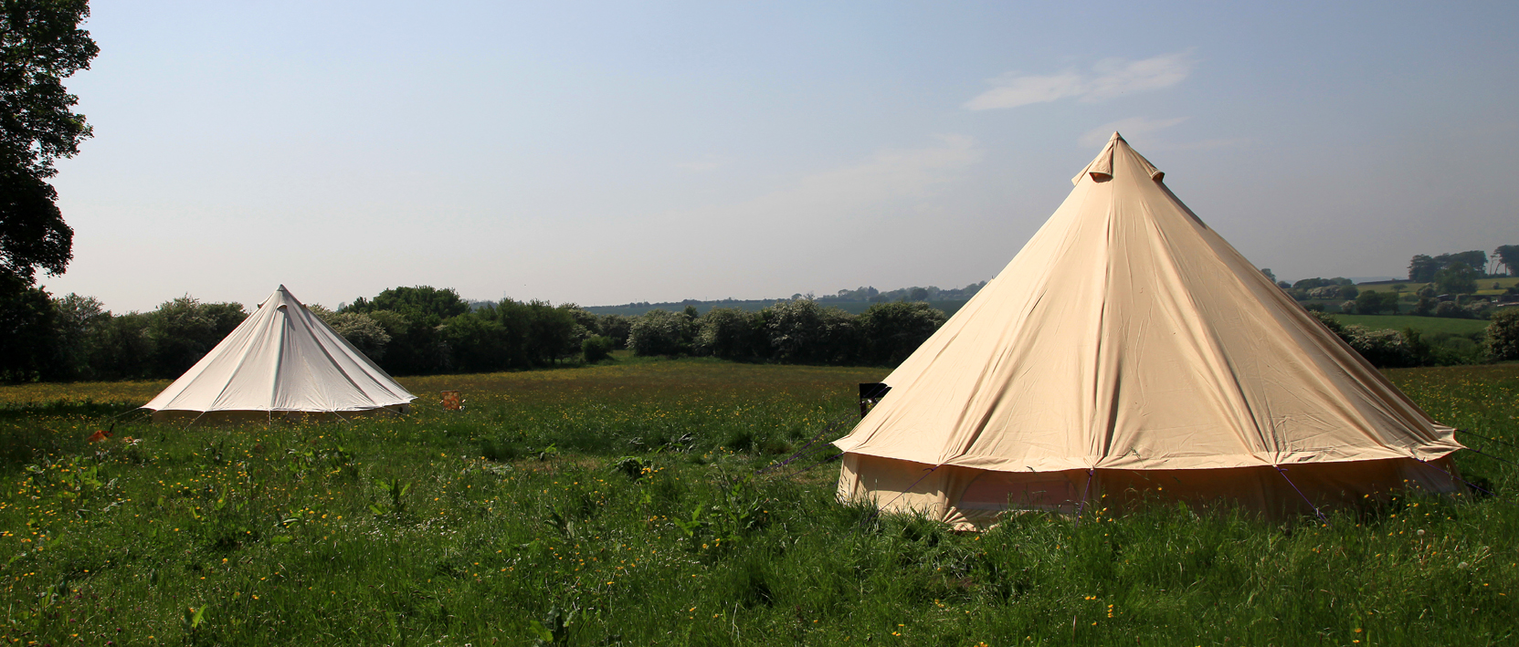 Bell tent camping in Kent at Pete's Field