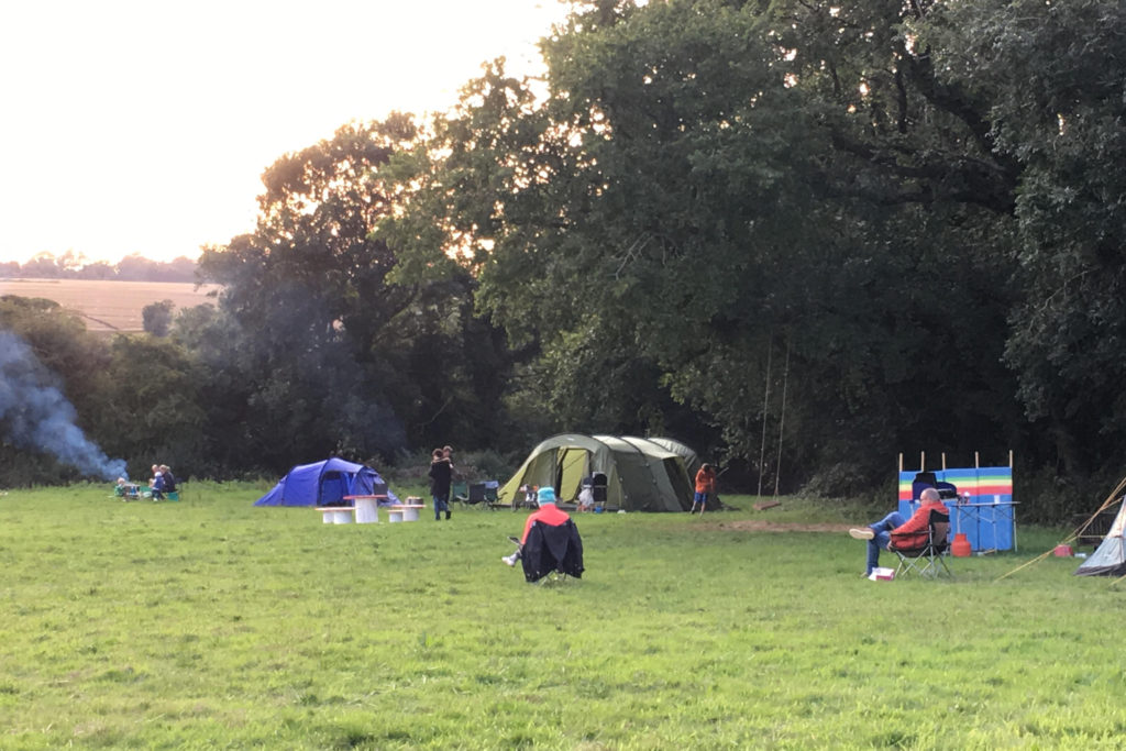 Camping on the North Downs Way at Pete's Field