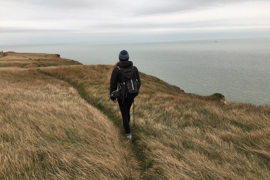 Walking on the cliff top - camping and walking on the North Downs Way