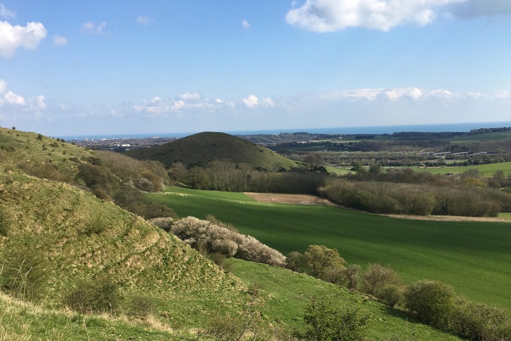 The view from the side of Tolsford Hill - taken on a walk whilst camping on the North Downs Way